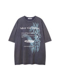 Men's Street Print Oversized Short Sleeve Tee