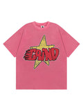 Men's Star Print Oversized Short Sleeve Tee