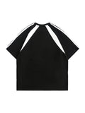 T-shirt surdimensionné à manches courtes et manches raglan pour moto pour hommes