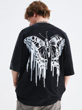 Men's Wing Print Oversized Short Sleeve Tee