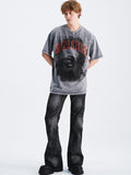 Men's Dark Print Oversized Short Sleeve Tee