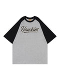 Raglan Sleeve Printed Oversized Short Sleeve Tee