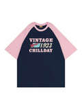 Street Raglan Sleeve Printed Oversized Short Sleeve Tee