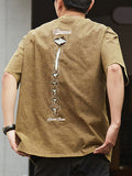 Men's Skull Print Oversized Short Sleeve Tee