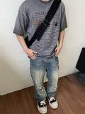 Men's Street Print Oversized Short Sleeve Tee