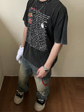 Men's Street Print Oversized Short Sleeve Tee