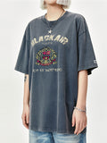 Men's Abstract Print Oversized Short Sleeve Tee