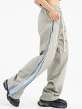 Contrast color stitching Wide Leg Pants