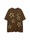 Men's Star Print Oversized Short Sleeve Tee