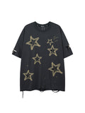 Men's Star Print Oversized Short Sleeve Tee