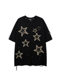 Men's Star Print Oversized Short Sleeve Tee