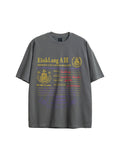 Men's Letters Oversized Short Sleeve Tee