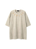 Men's Street Suede Oversized Short Sleeve Tee