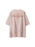 Men's Street Suede Oversized Short Sleeve Tee