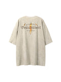 Men's Street Suede Oversized Short Sleeve Tee