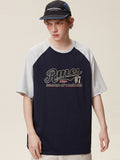 Men's Unisex Raglan Sleeve Printed Oversized Short Sleeve Tee