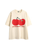 Lychee Print Oversized Short Sleeve Tee