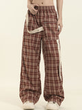 Plaid Print Straight Leg Pants