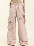 Solid Color Loose Straight Leg Pants