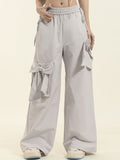 Solid Color Loose Straight Leg Pants