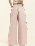 Solid Color Loose Straight Leg Pants