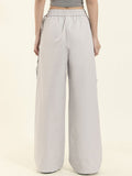 Solid Color Loose Straight Leg Pants