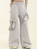 Solid Color Loose Straight Leg Pants