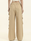 Solid Color Loose Straight Leg Pants