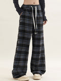 Street Plaid Straight Leg Pants