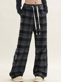 Street Plaid Straight Leg Pants