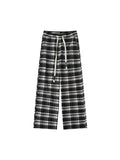 Street Plaid Straight Leg Pants