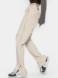 Contrast Color Stitching Wide Leg Pants