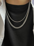 Men's Layered Snake Chain Necklace