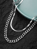 Men's Layered Snake Chain Necklace