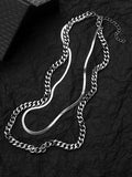 Collier chaîne serpent superposé pour hommes