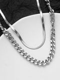 Men's Layered Snake Chain Necklace