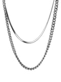 Men's Layered Snake Chain Necklace