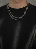 Men's Double Layered Toggle Chain Necklace