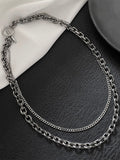 Men's Double Layered Toggle Chain Necklace