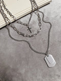 Men's 2pcs Geometric Pendant Necklace