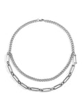 Men's Double Layered Link Chain Necklace