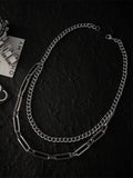 Men's Double Layered Link Chain Necklace