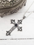 Gothic Punk Kreuz Charm Halskette