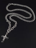 Collier pendentif croix en strass pour hommes