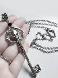 Vintage Punk Skull Key Pendant Necklace