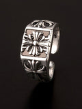 Men's Cross Pattern Chunky Cuff Ring