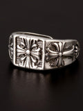 Men's Cross Pattern Chunky Cuff Ring