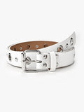 Rivet Eyelet Embellished Buckle Belt