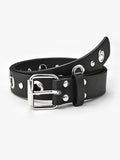 Rivet Eyelet Embellished Buckle Belt