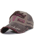 Vintage Embroidered Distressed Baseball Cap